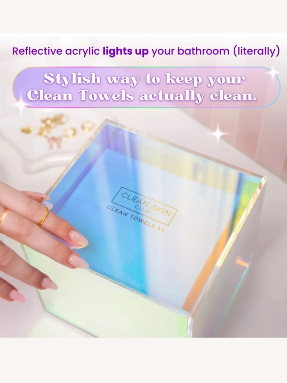 Clean Skin Club Prism Acrylic Storage Box